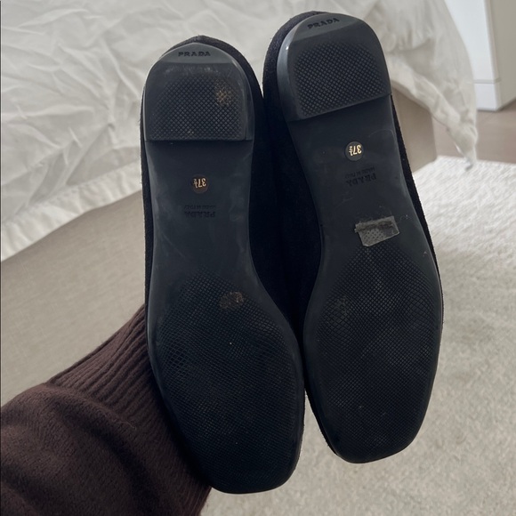 Prada Women's Black Suede Loafers - Picture 4 of 6